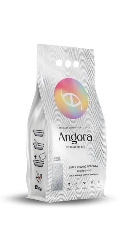 Arena Sanitaria Angora Cat Litter 12kg | Bentonita Natural Alemana efecto Aglutinante