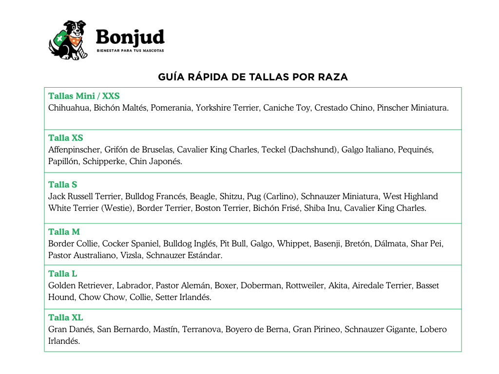 Guia de tallas para botas antideslizantes Pawz