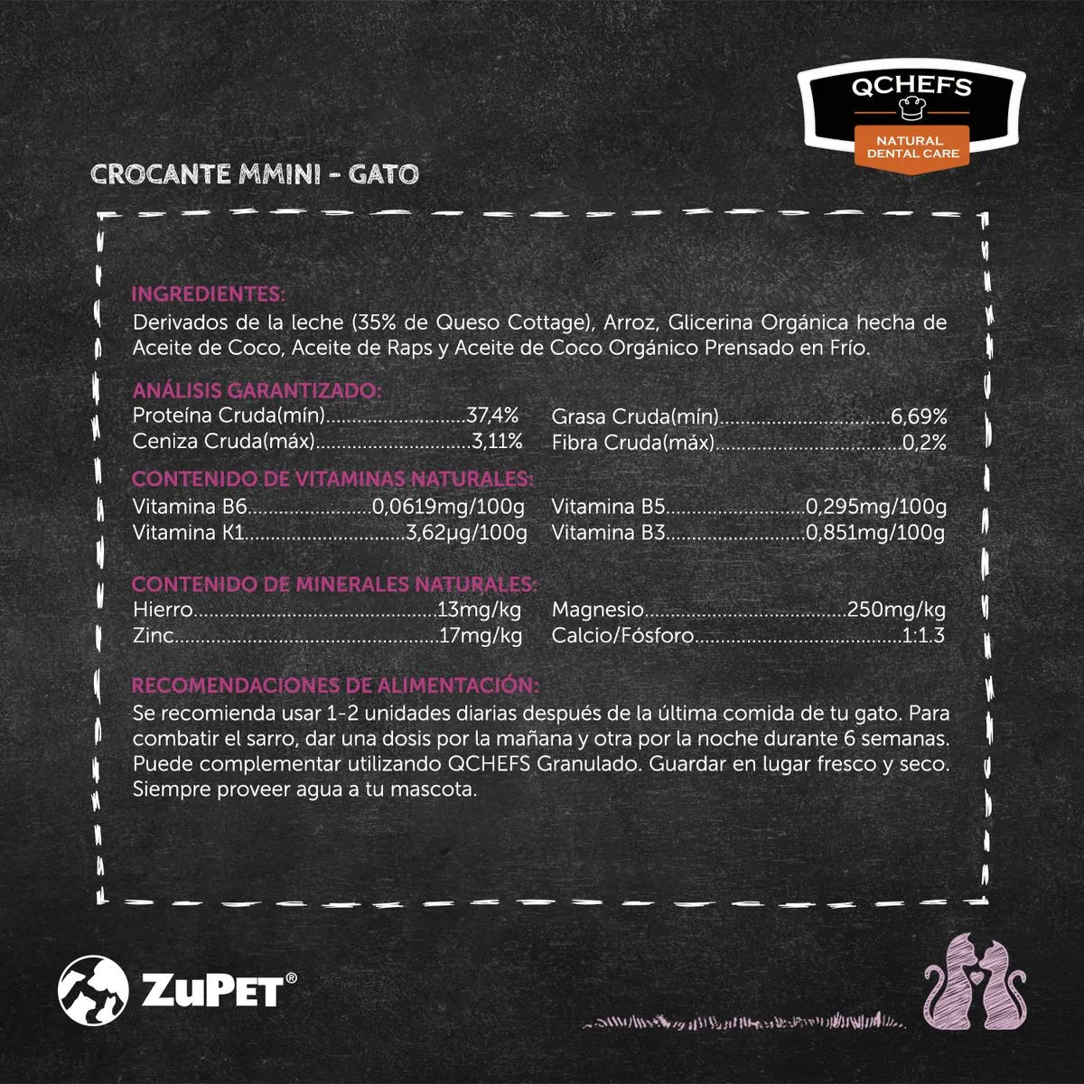 Tratamiento Dental Fitness Crocante Mmini Gato 60 Gr | QChefs