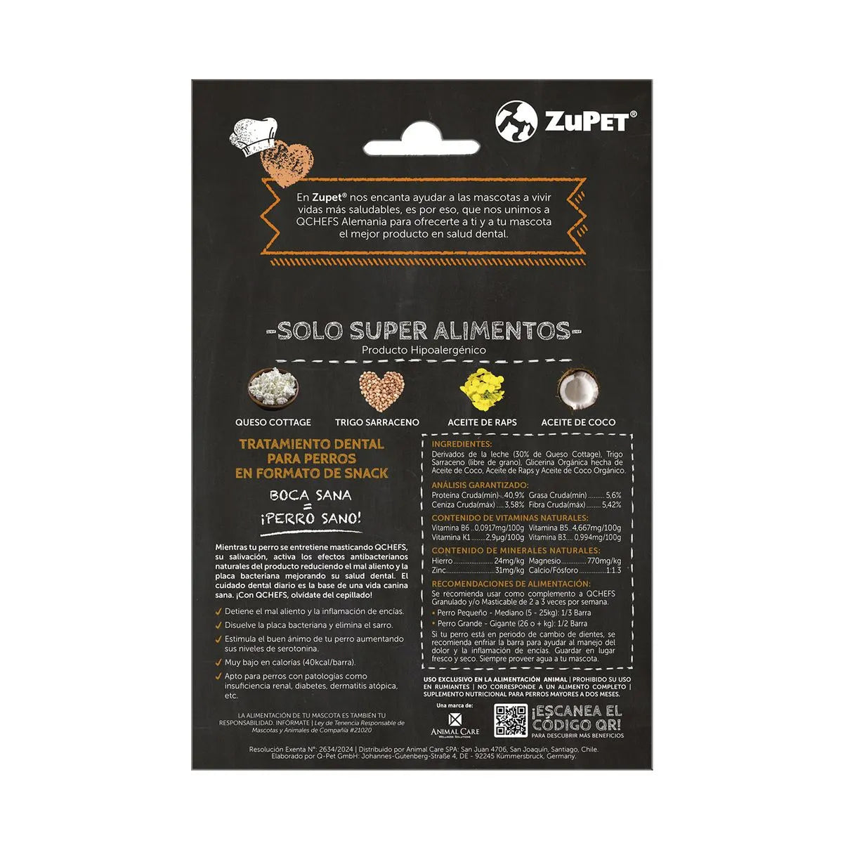 Tratamiento Dental Power Crocante Duro Perro 65gr | QChefs