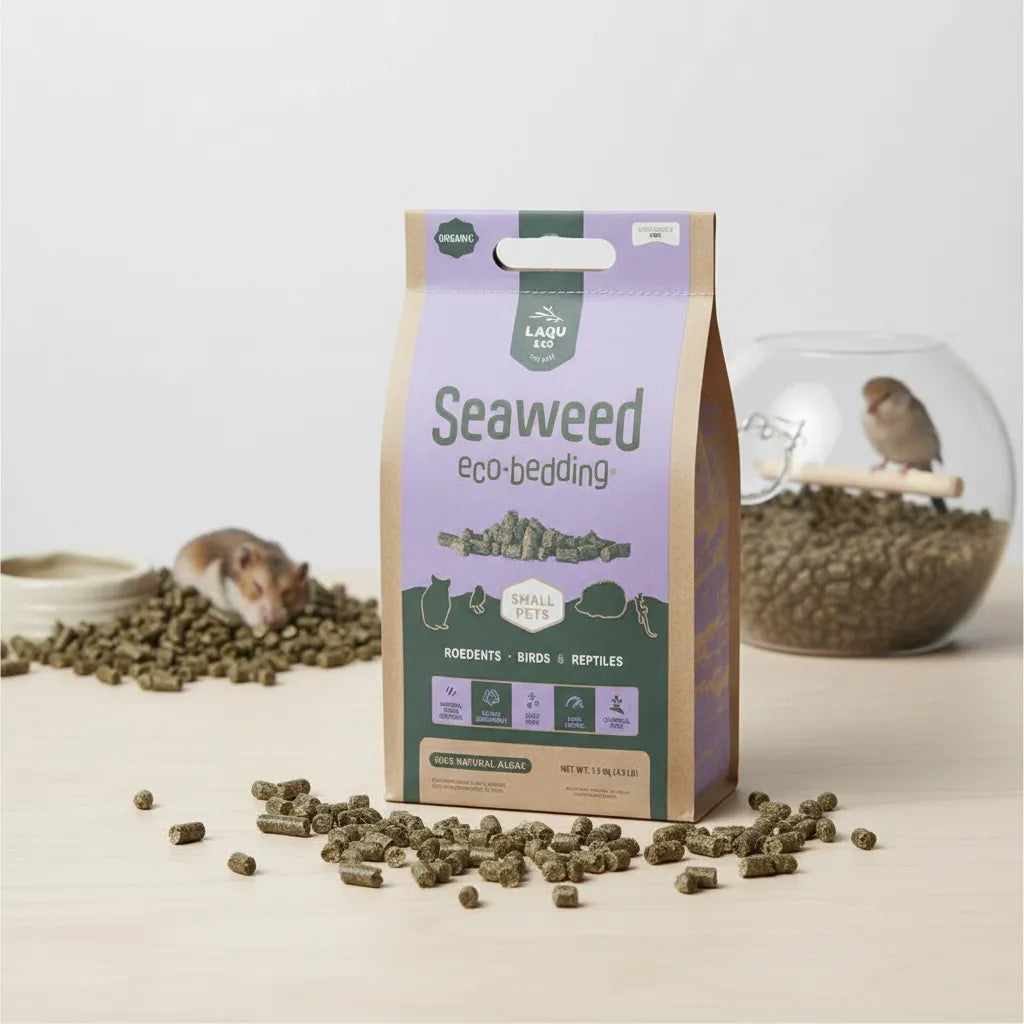 Sustrato higiénico natural Laqu Eco-Bedding para animales pequeños y roedores ultra absorbente