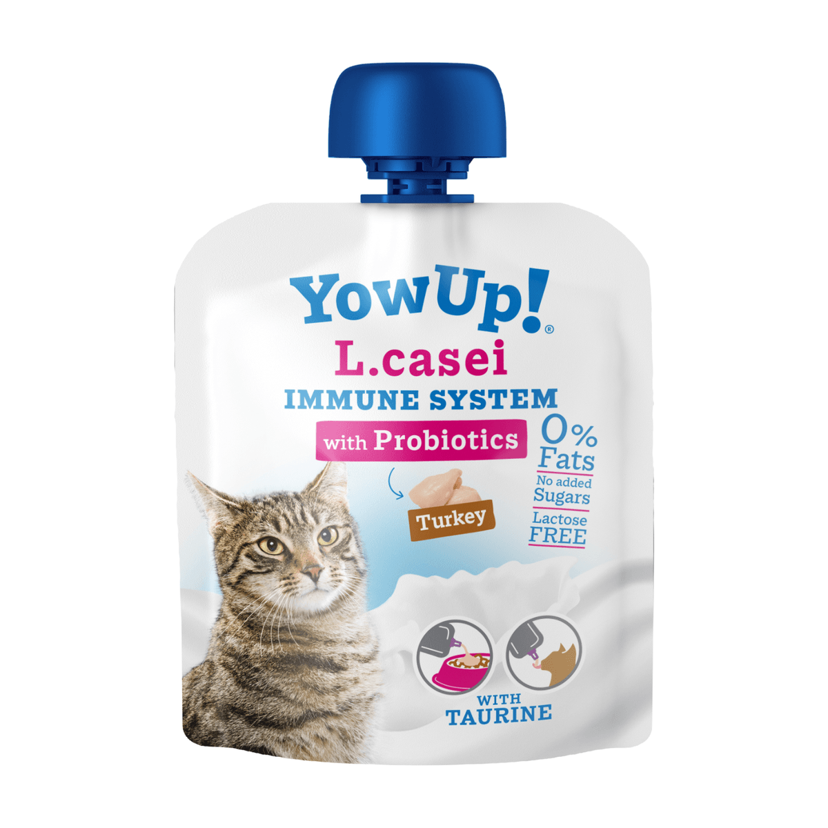 Yogurt L Casei  y pavo para Gatos 85 Gr | Probióticos y sabor para tu gato | YowUp!