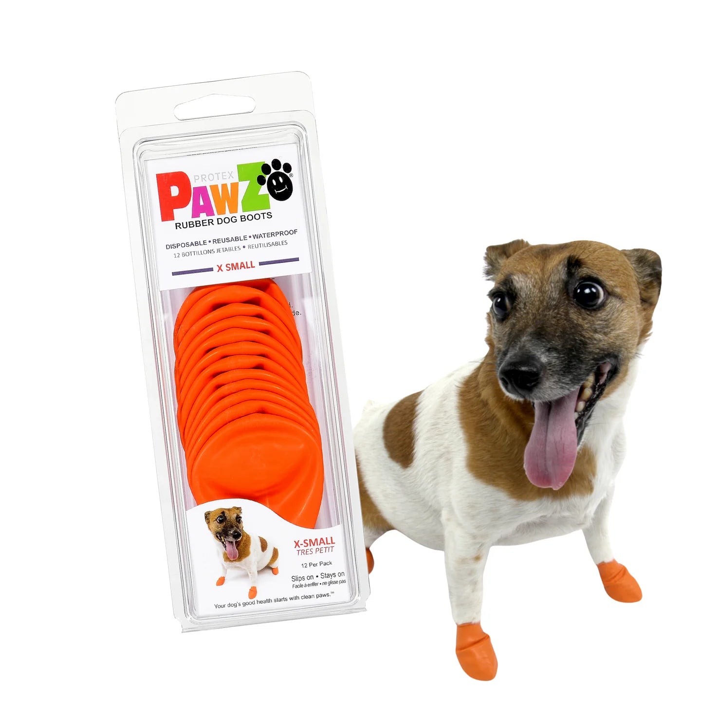 Botas de caucho marca Pawz color naranjo