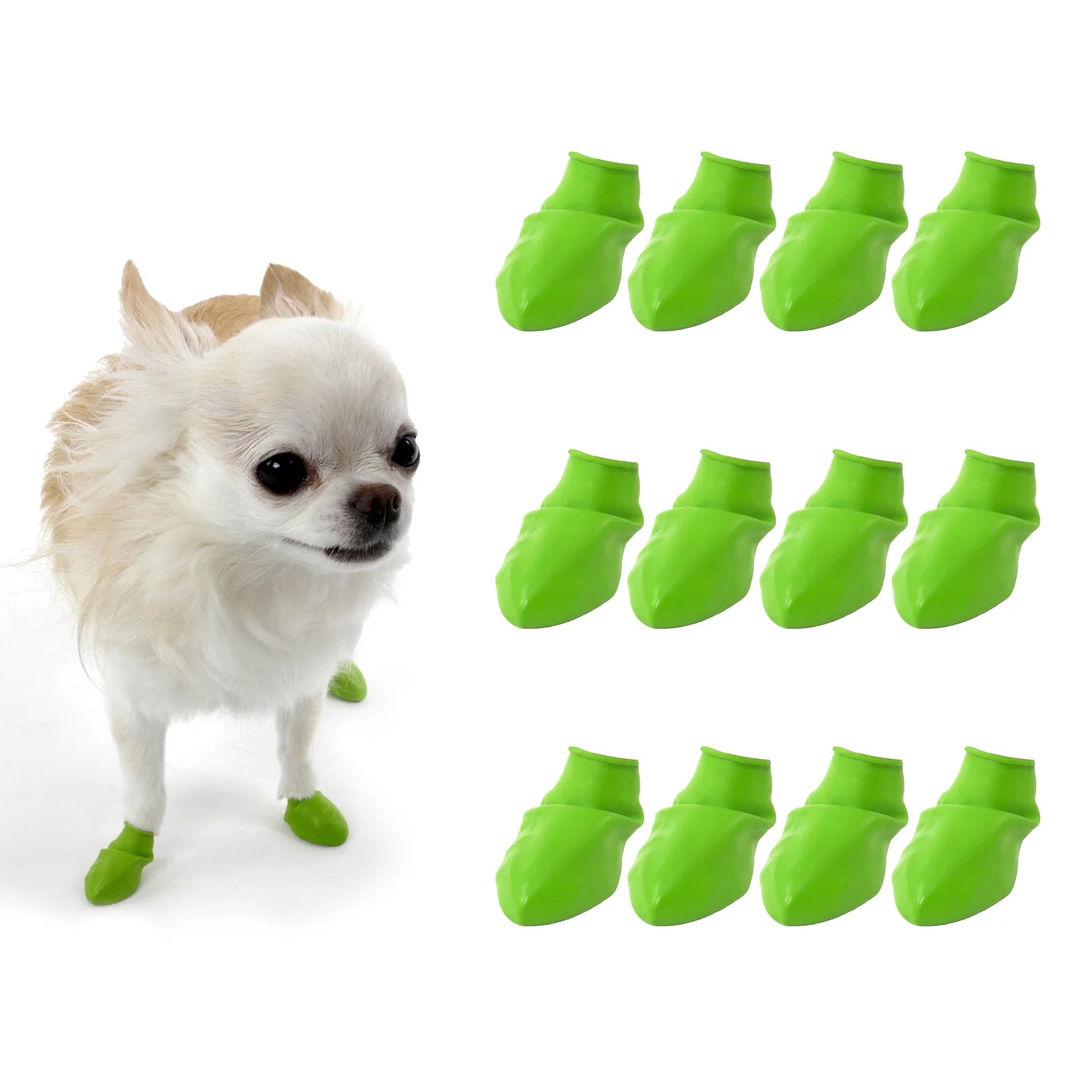 Botas de caucho para perros color verde
