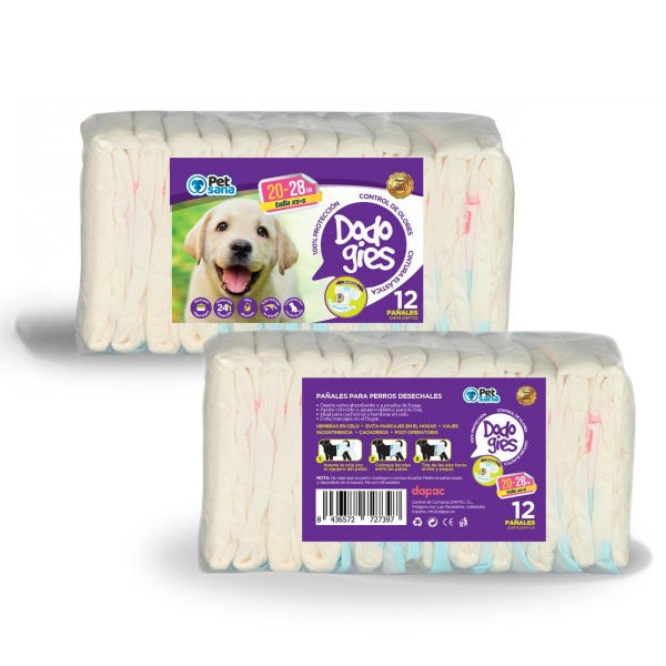 Pañales para Perras y Cachorros (12un) | Celo, Incontinencia y Marcaje